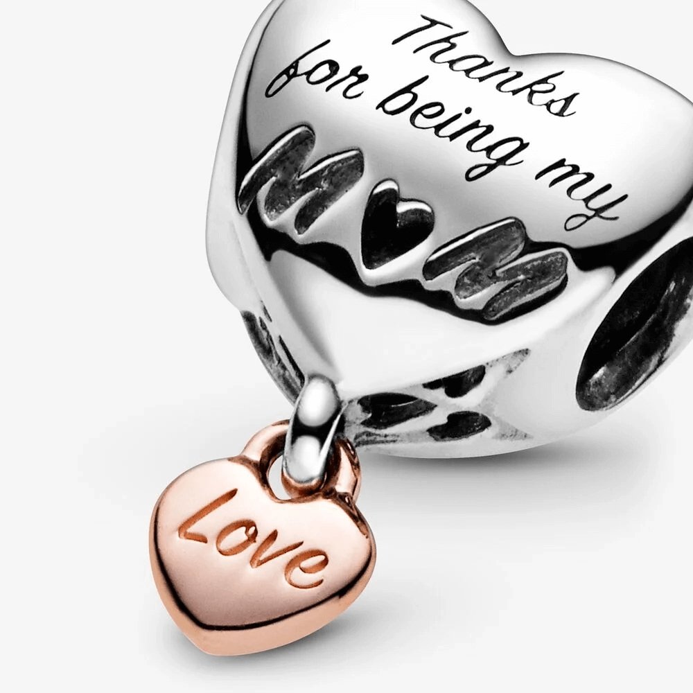 Charm Pandora a cuore Ti Amo Mamma - 788830C00 - Simmi gioiellerie -Charm
