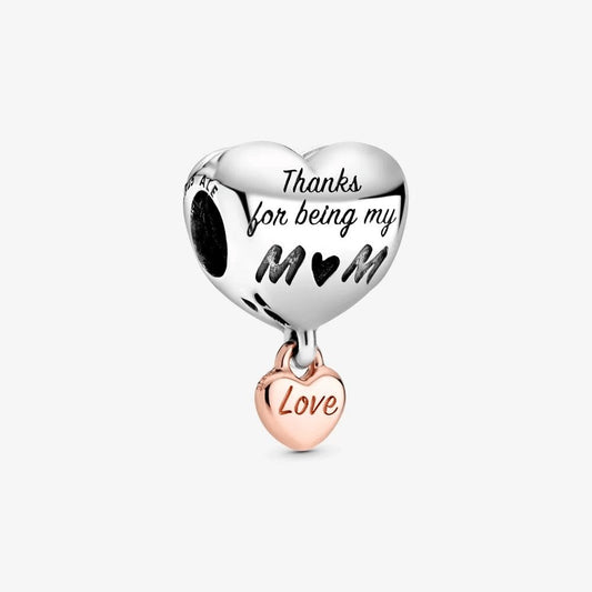 Charm Pandora a cuore Ti Amo Mamma - 788830C00 - Simmi gioiellerie -Charm