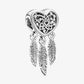 Charm Pandora Acchiappasogni con tre piume e cuore openwork - 799107C00 - Simmi gioiellerie -Charm