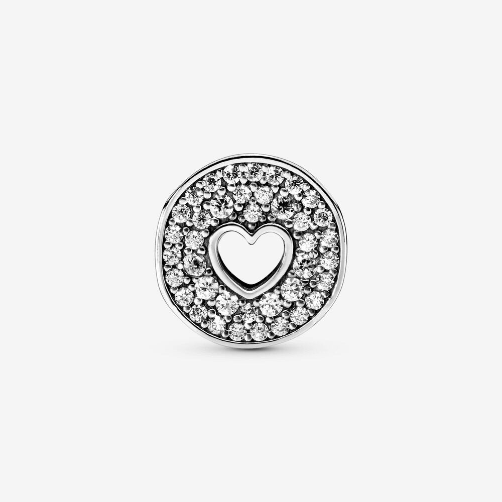 Charm Pandora Buon Anniversario Pavé e cuore - 791977CZ - Simmi gioiellerie -Charm