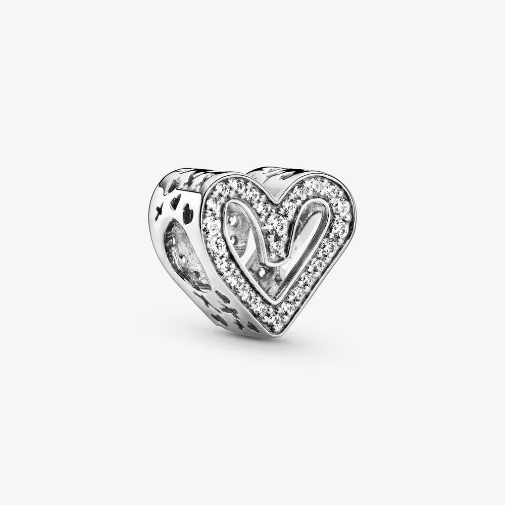 Charm Pandora con cuore scintillante - 798692C01 - Simmi gioiellerie -Charm