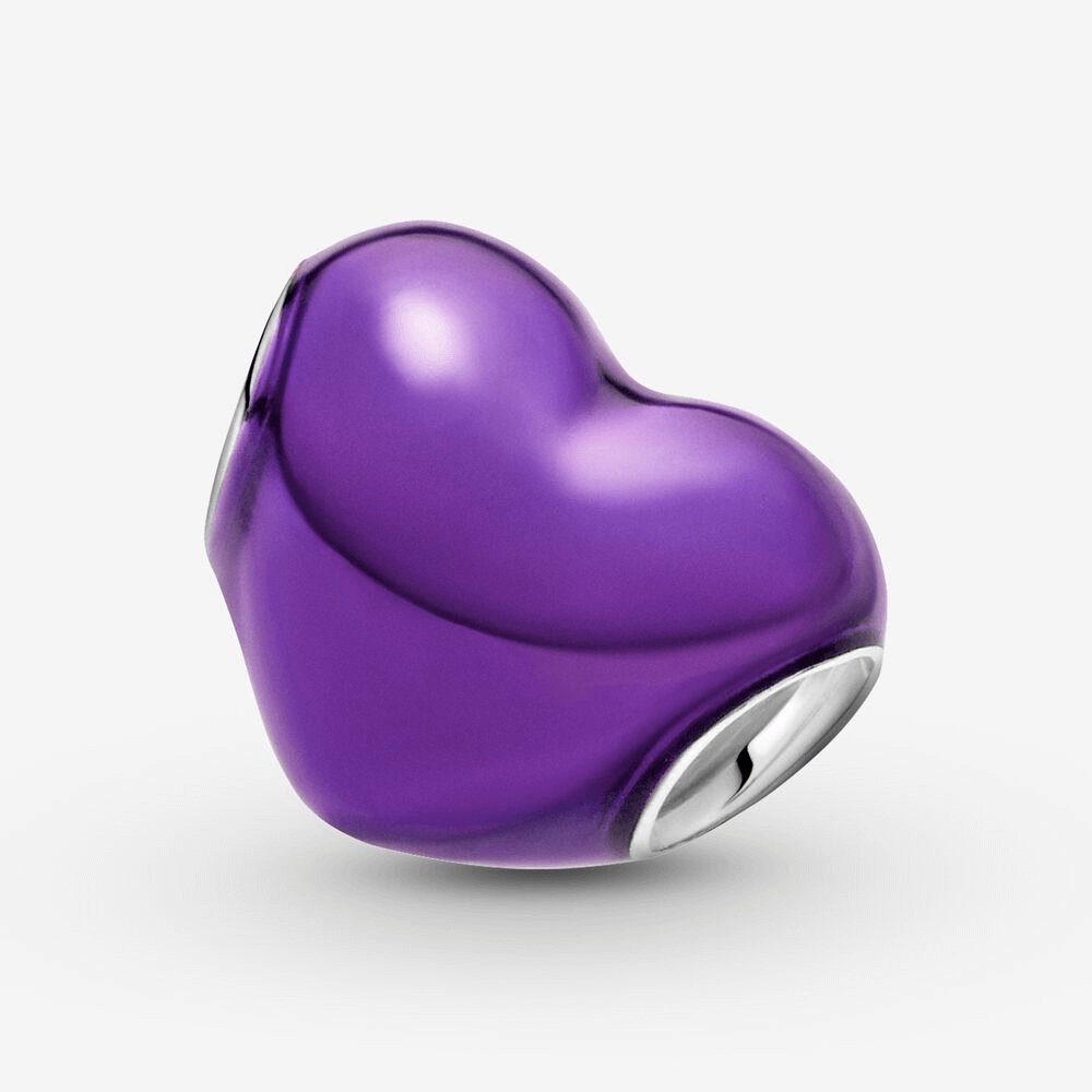 Charm Pandora Cuore viola metallico - 799291C01 - Simmi gioiellerie -Charm