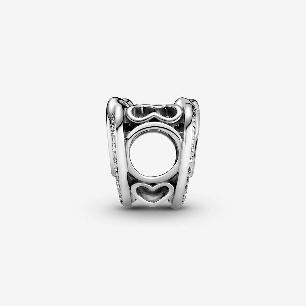 Charm Pandora Cuori intrecciati scintillante - 799270C01 - Simmi gioiellerie -Charm
