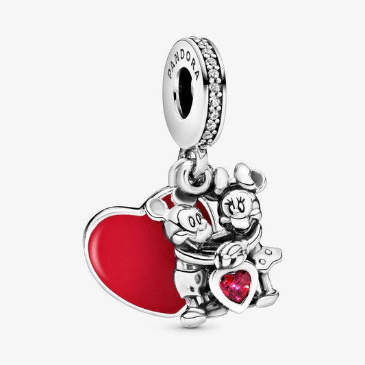 Charm Pandora Disney, pendente Amore con Mickey Mouse e Minnie - 797769CZR - Simmi gioiellerie -Charm