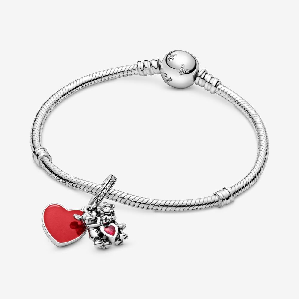 Charm Pandora Disney, pendente Amore con Mickey Mouse e Minnie - 797769CZR - Simmi gioiellerie -Charm