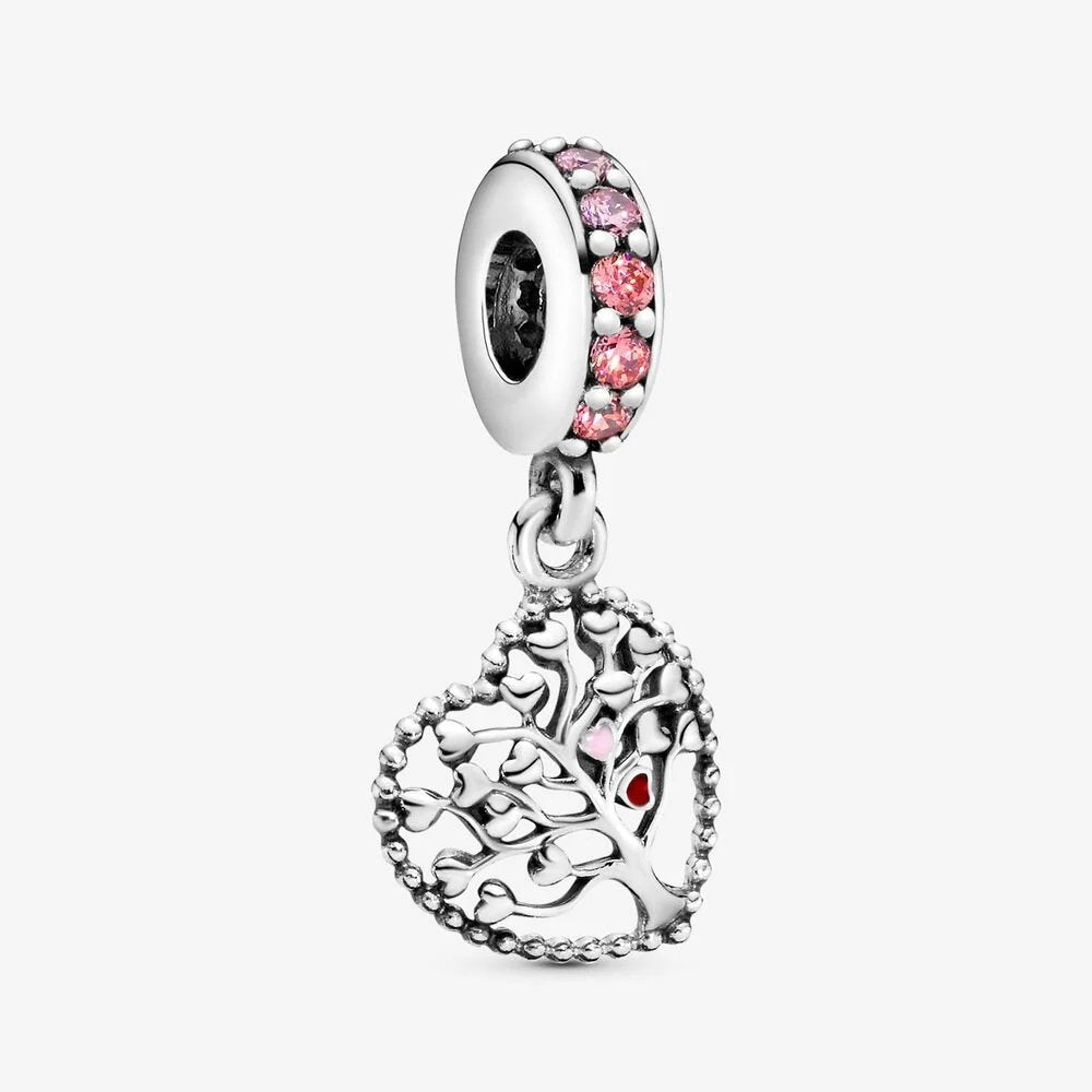 Charm Pandora pendente Albero della famiglia rosa - 796592CZSMX - Simmi gioiellerie -Charm