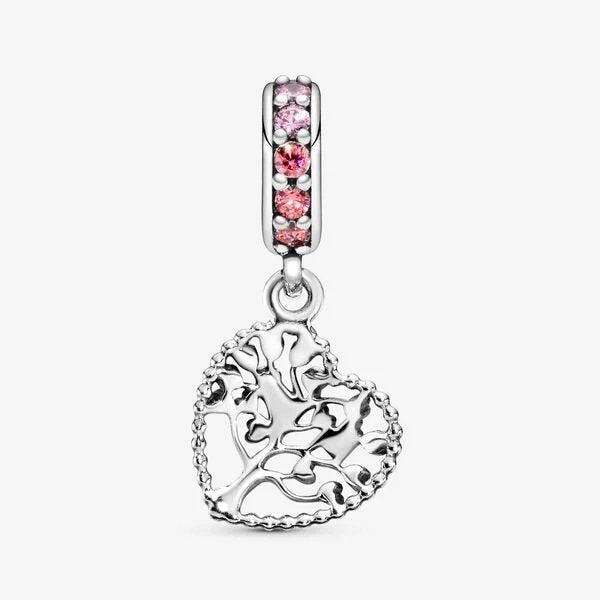 Charm Pandora pendente Albero della famiglia rosa - 796592CZSMX - Simmi gioiellerie -Charm