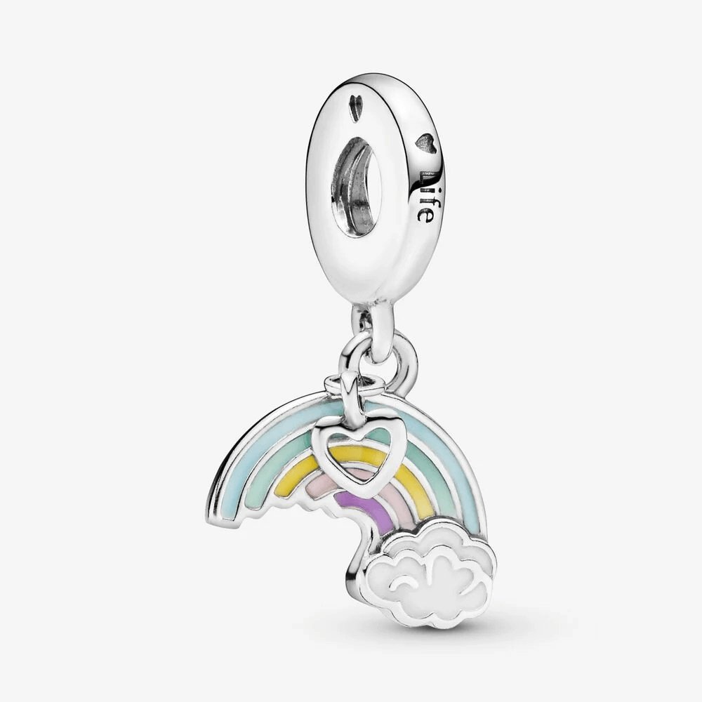 Charm Pandora pendente Arcobaleno e nuvole - 797016ENMX - Simmi gioiellerie -Charm