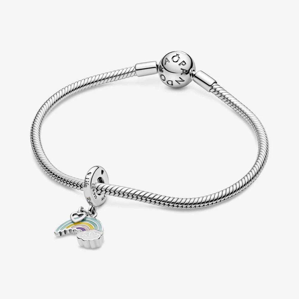 Charm Pandora pendente Arcobaleno e nuvole - 797016ENMX - Simmi gioiellerie -Charm