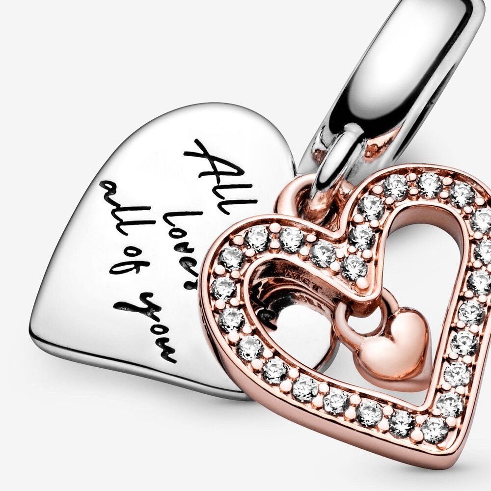 Charm Pandora pendente con cuore scintillante - 788693C01 - Simmi gioiellerie -Charm