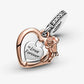 Charm Pandora pendente Cuore e rosa - 789290C01 - Simmi gioiellerie -Charm