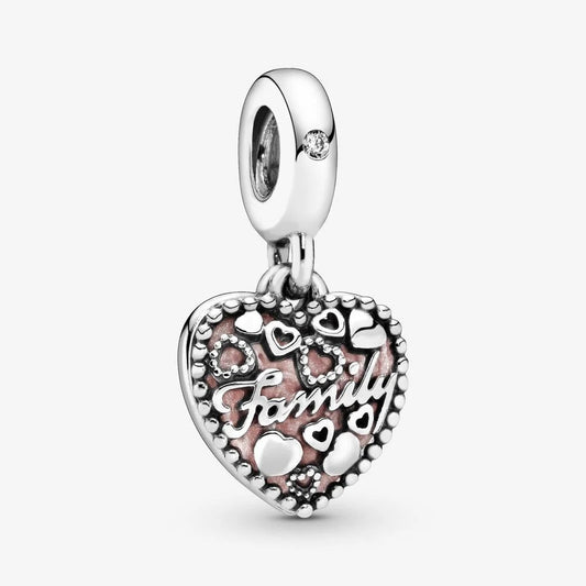 Charm pendente a cuore Amare significa famiglia - 796459EN28 - Simmi Gioiellerie -Charm