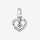 Charm pendente a cuore azzurro acqua decorato con sfere Purely Pandora - 798854c01 - Simmi Gioiellerie -Charm