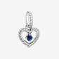Charm pendente a cuore blu mare decorato con sfere Purely Pandora - 798854c12 - Simmi Gioiellerie -Charm