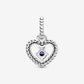 Charm pendente a cuore blu mare decorato con sfere Purely Pandora - 798854c12 - Simmi Gioiellerie -Charm