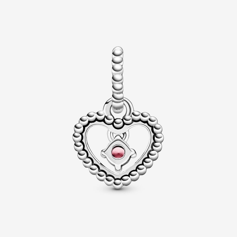 Charm pendente a cuore petalo rosa decorato con sfere Purely Pandora - 798854C09 - Simmi Gioiellerie -Charm
