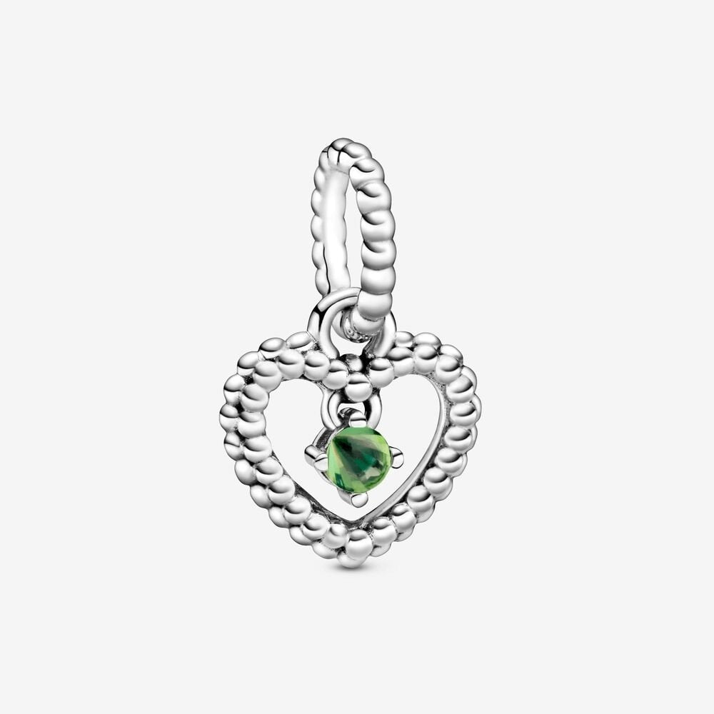 Charm pendente a cuore verde primavera decorato con sfere Purely Pandora - 798854C10 - Simmi Gioiellerie -Charm
