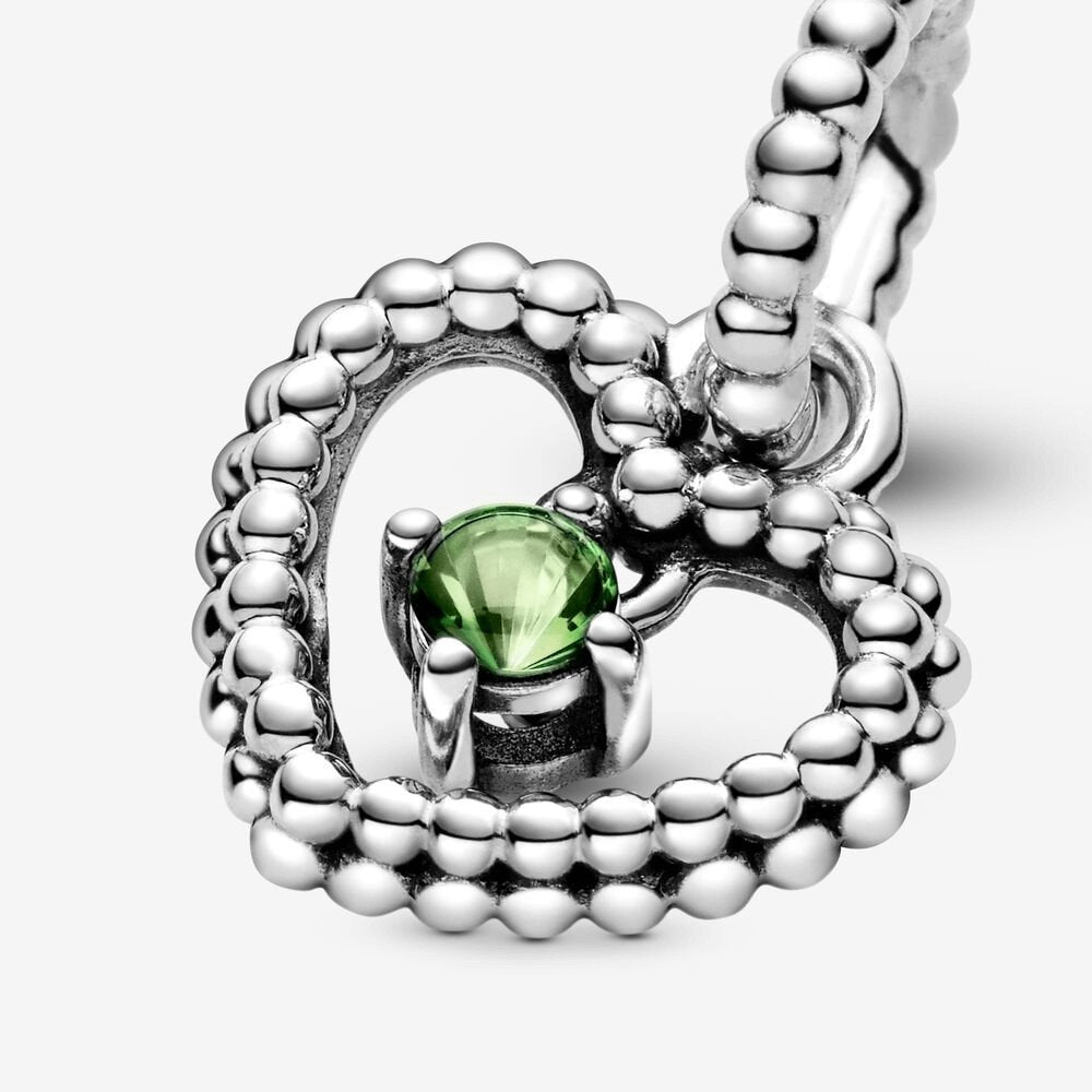 Charm pendente a cuore verde primavera decorato con sfere Purely Pandora - 798854C10 - Simmi Gioiellerie -Charm