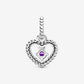 Charm pendente a cuore viola decorato con sfere Purely Pandora - 798854c03 - Simmi Gioiellerie -Charm