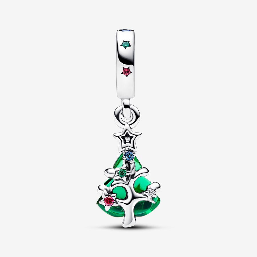 Charm Pendente Albero di Natale con Stelle - 792983C01 - Simmi Gioiellerie -Charm