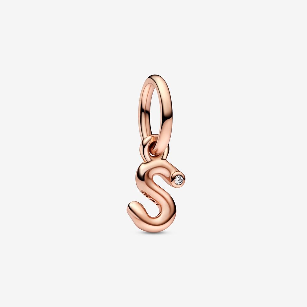Charm pendente Alfabeto con lettera s - 782478C01 - Simmi Gioiellerie -Charm