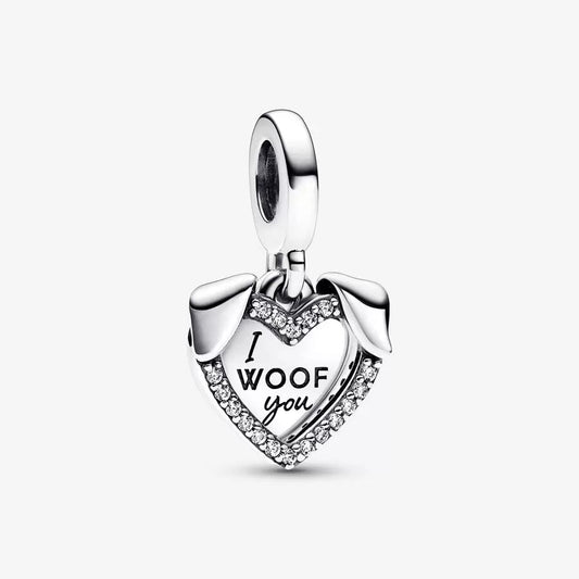 Charm Pendente Amico a 4 Zampe "I Woof You" - 792647C01 - Simmi Gioiellerie -Charm