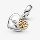 Charm pendente bicolore Albero della famiglia e cuore - 799366C00 - Simmi Gioiellerie -Charm