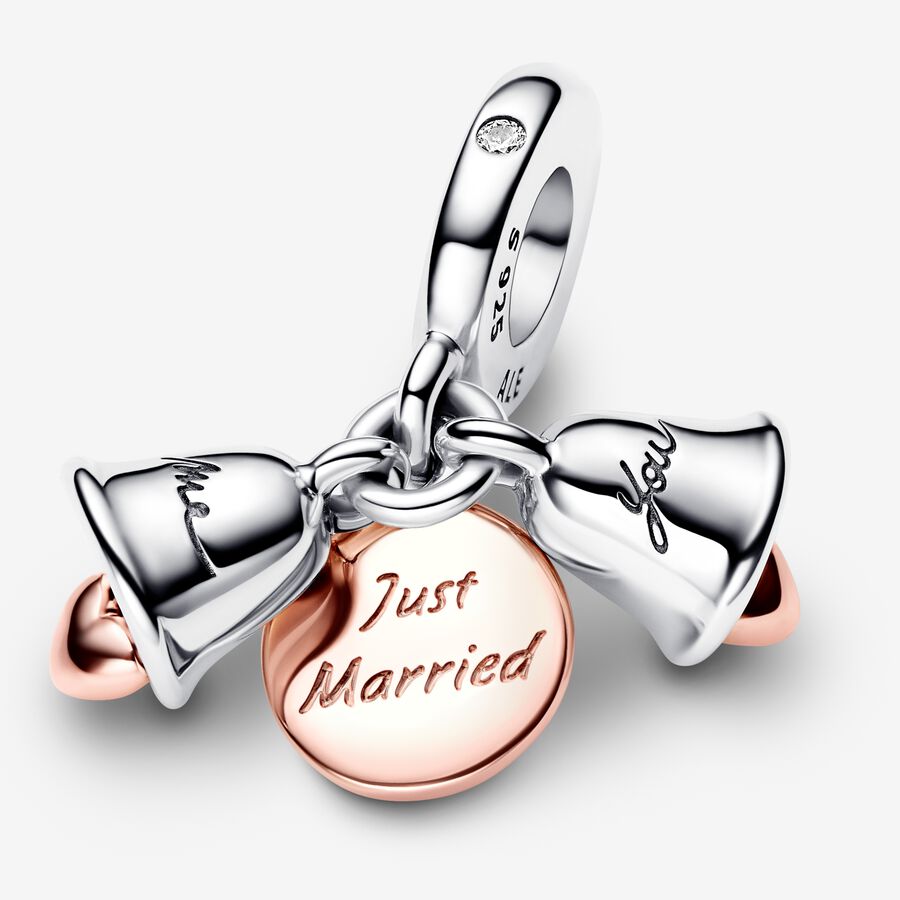 Charm Pendente Campane Nuziali "Just Married" - 782592C01 - Simmi Gioiellerie -Charm