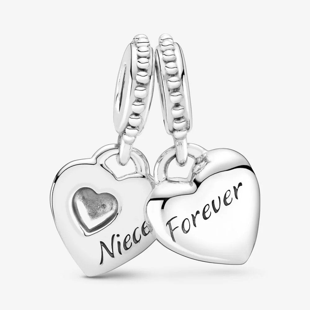 Charm pendente con due cuori Zia e nipote - 799188C00 - Simmi Gioiellerie -Charm