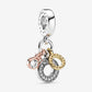 Charm pendente con logo e triplo monogramma - 799044c01 - Simmi Gioiellerie -Charm