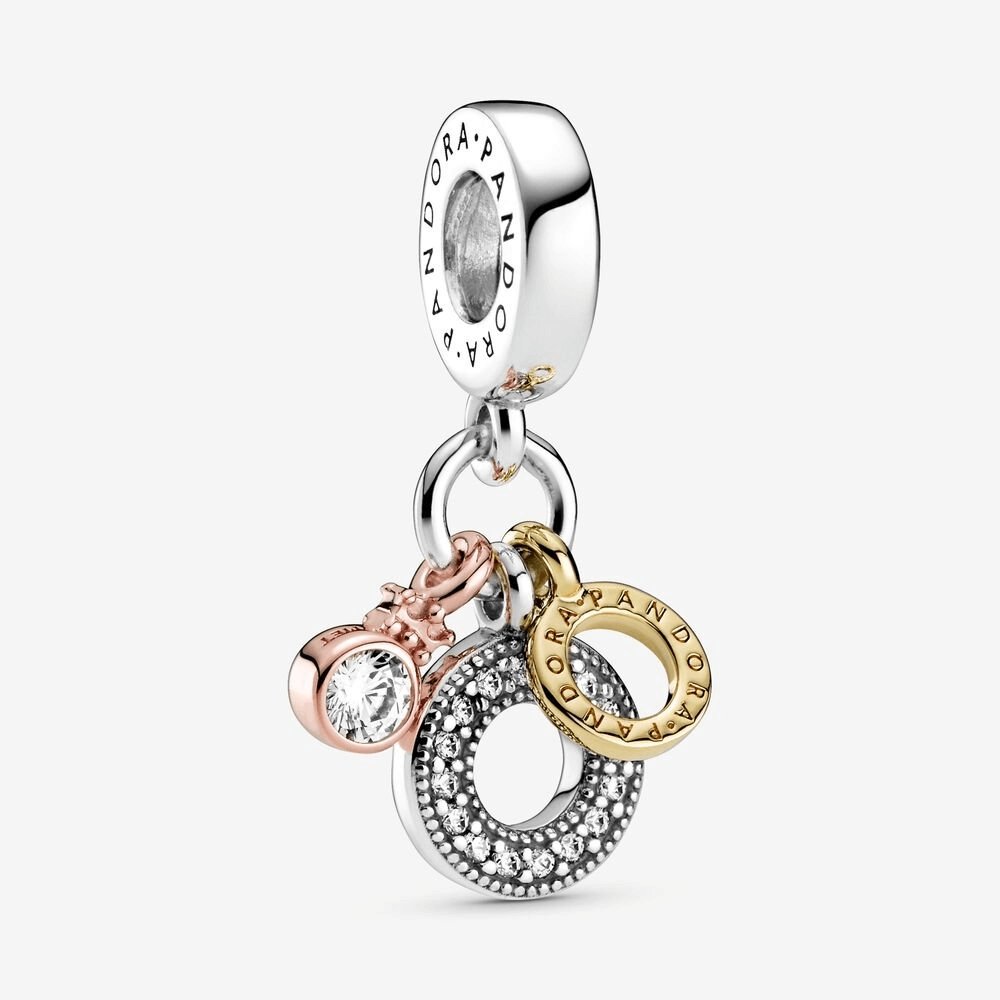 Charm pendente con logo e triplo monogramma - 799044c01 - Simmi Gioiellerie -Charm