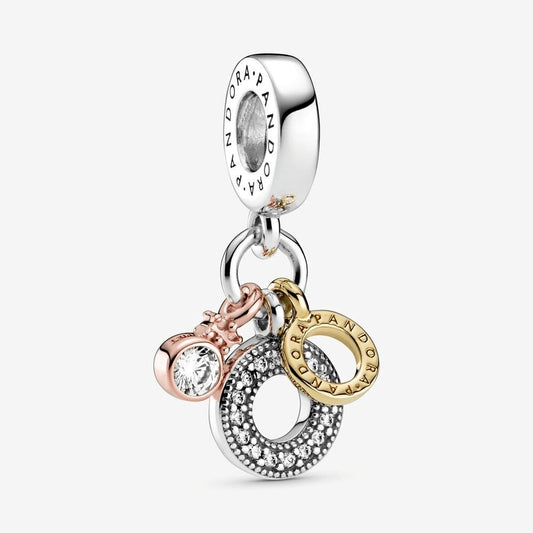 Charm pendente con logo e triplo monogramma - 799044c01 - Simmi Gioiellerie -Charm