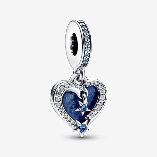 Charm Pendente Cuore e Stelle Blu - 792356C01 - Simmi Gioiellerie -Charm