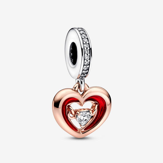 Charm Pendente Cuore Splendente con Pietra - 782450C01 - Simmi Gioiellerie -Charm