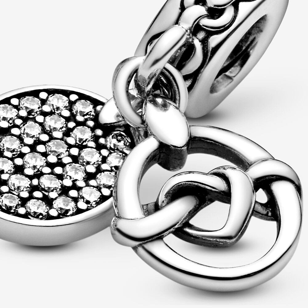 Charm pendente Cuori intrecciati - 798095cz - Simmi Gioiellerie -Charm