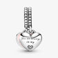 Charm pendente cuori mamma e figlia - 792072EN40 - Simmi Gioiellerie -Charm