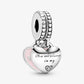 Charm pendente cuori mamma e figlia - 792072EN40 - Simmi Gioiellerie -Charm