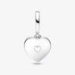 Charm Pendente Doppio Cuore con Perle Coltivate d'Acqua Dolce - 792649C01 - Simmi Gioiellerie -Charm