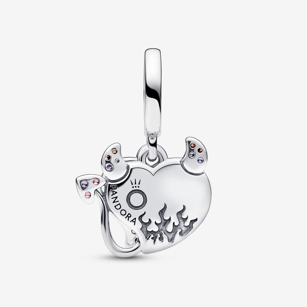 Charm Pendente Doppio Cuore "Heart on fire’’ - 792511C01 - Simmi Gioiellerie -Charm