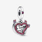 Charm Pendente Doppio Cuore "Heart on fire’’ - 792511C01 - Simmi Gioiellerie -Charm