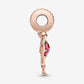 Charm pendente Fenicottero in vetro di Murano rosa - 789431C01 - Simmi Gioiellerie -Charm