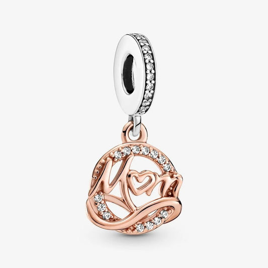 Charm pendente Mum bicolore - 789374C01 - Simmi Gioiellerie -Charm