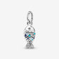 Charm pendente Pesce con squame blu - 799428C01 - Simmi Gioiellerie -Charm