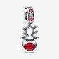 Charm Pendente Renna Naso Rosso Vetro di Murano - 792330C01 - Simmi Gioiellerie -Charm