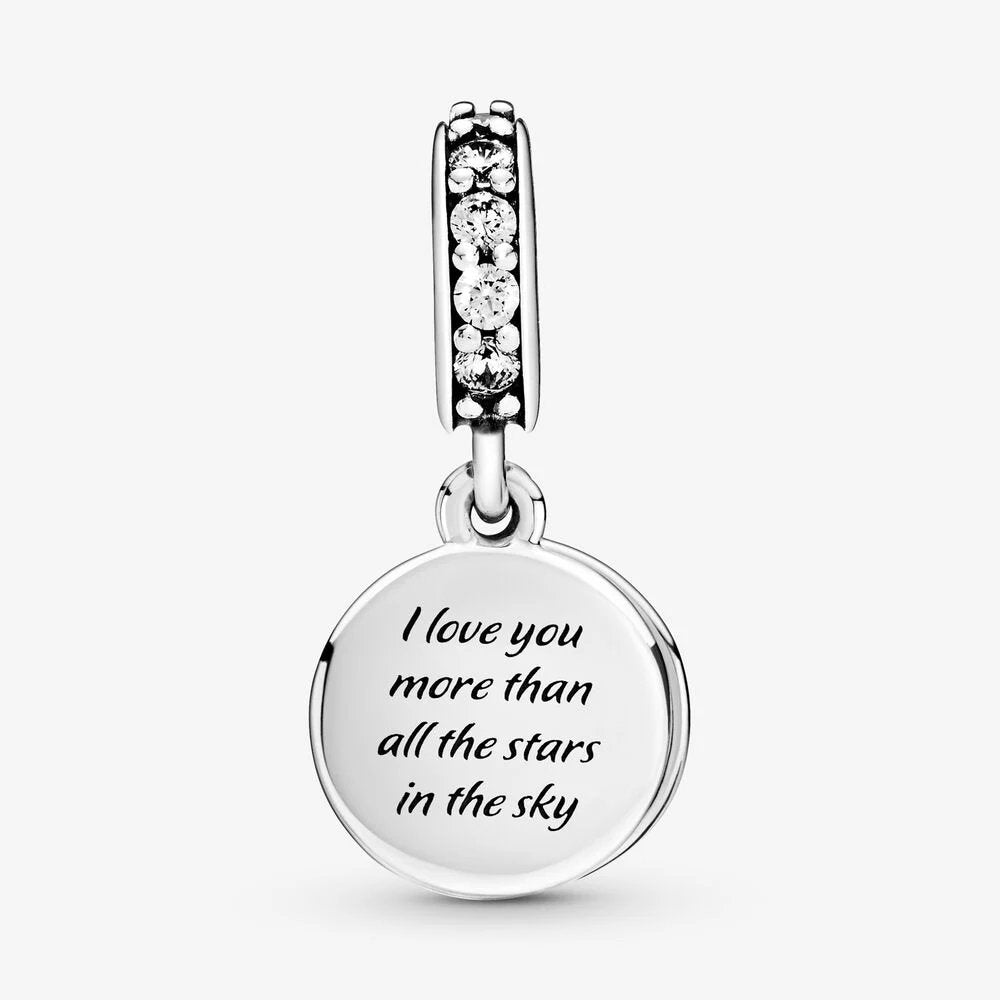 Charm pendente Stelle e luna crescente con cielo notturno - 799216C01 - Simmi Gioiellerie -Charm