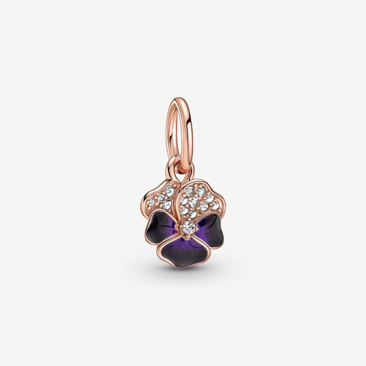 Charm Pendente Viola del Pensiero Luminosa - 780776C01 - Simmi Gioiellerie -Charm
