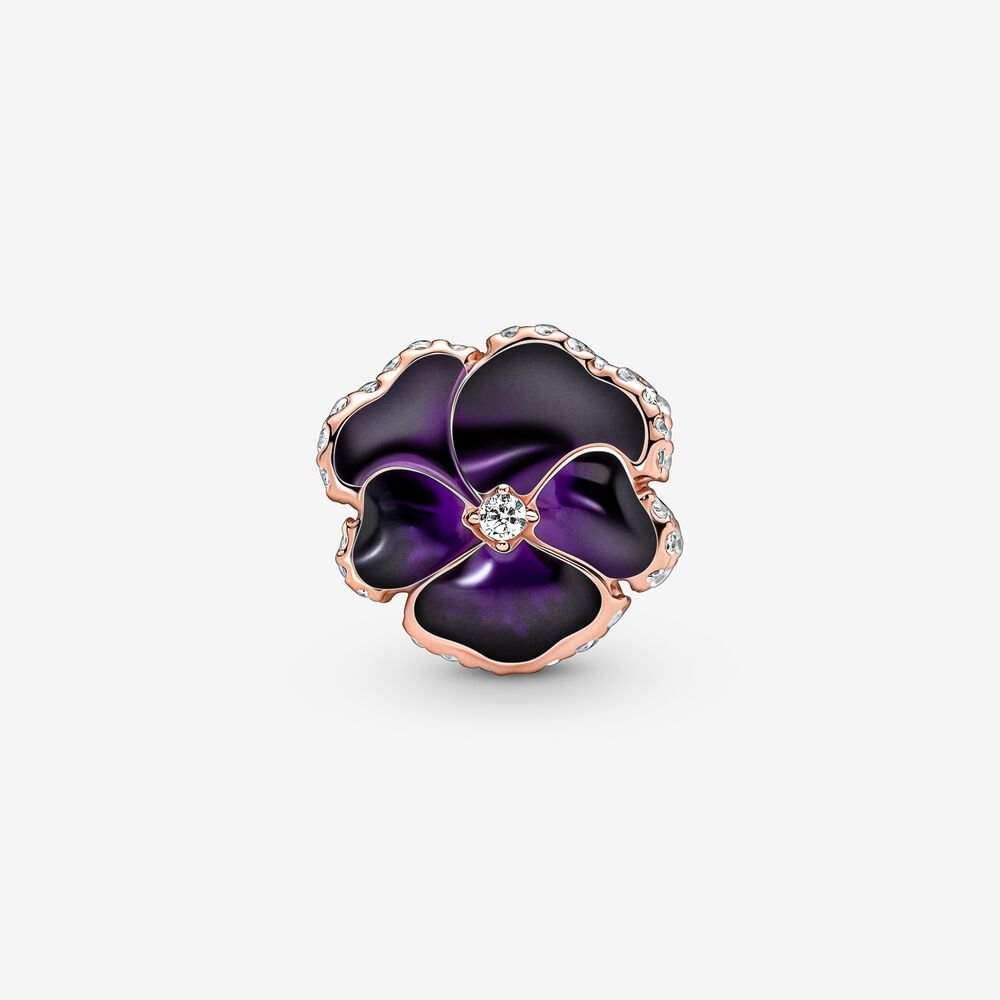 Charm Viola del Pensiero - 780777C01 - Simmi Gioiellerie -Charm