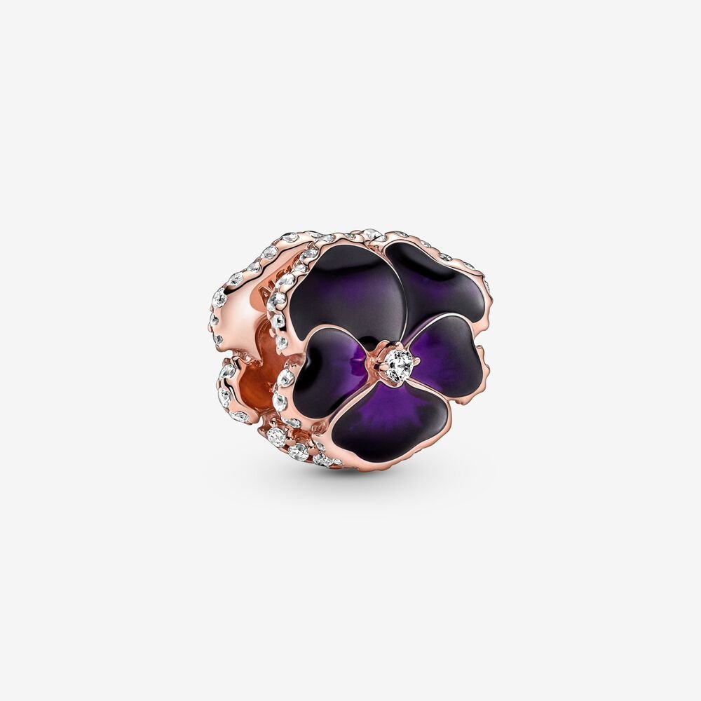 Charm Viola del Pensiero - 780777C01 - Simmi Gioiellerie -Charm