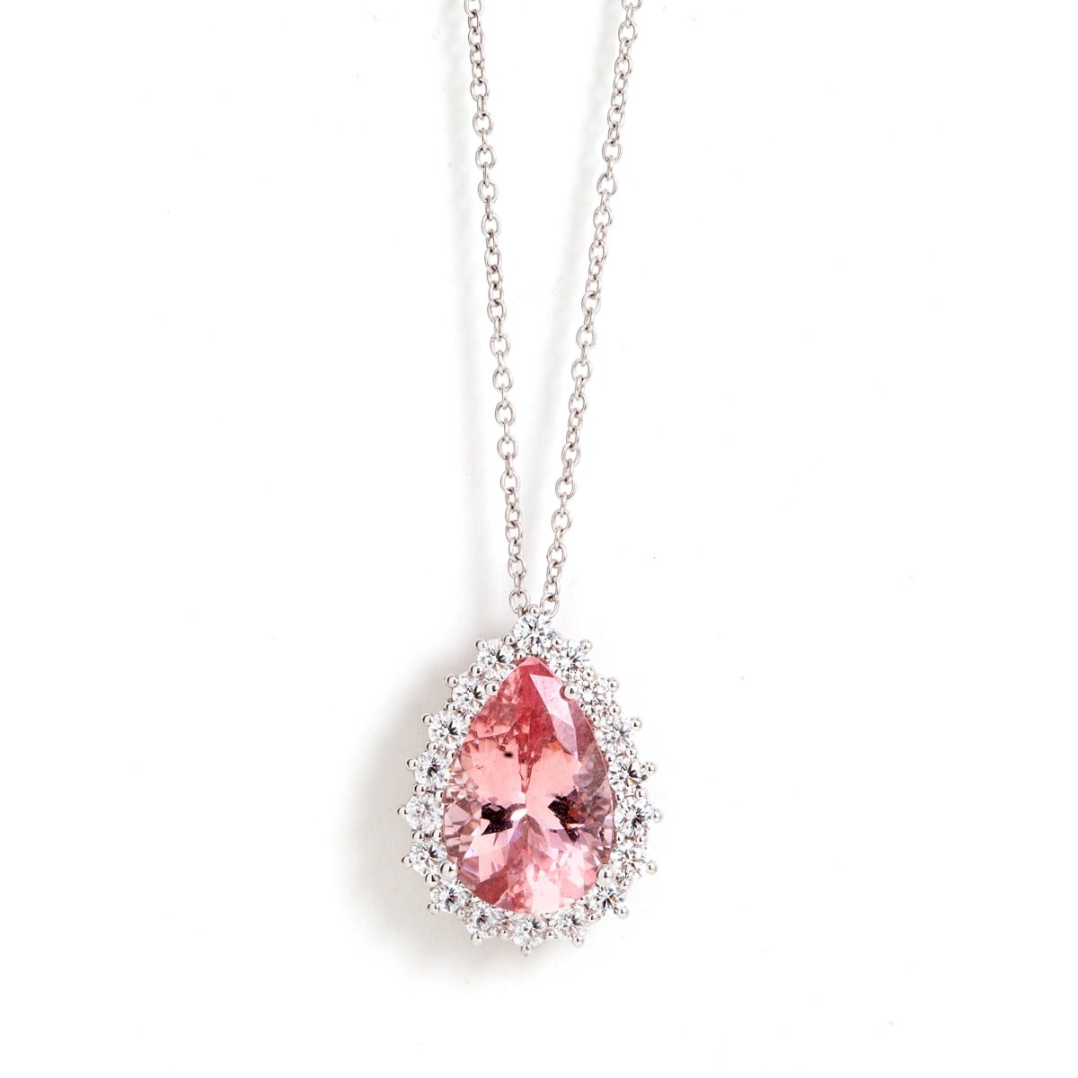 Ciondolo da donna in oro e morganite - Simmi Gioiellerie -Collane