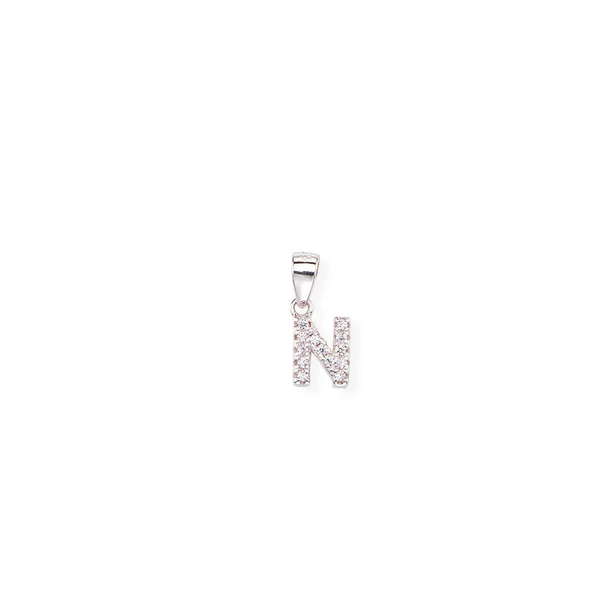 Ciondolo Lettera con Zirconi - Simmi gioiellerie -Ciondolo